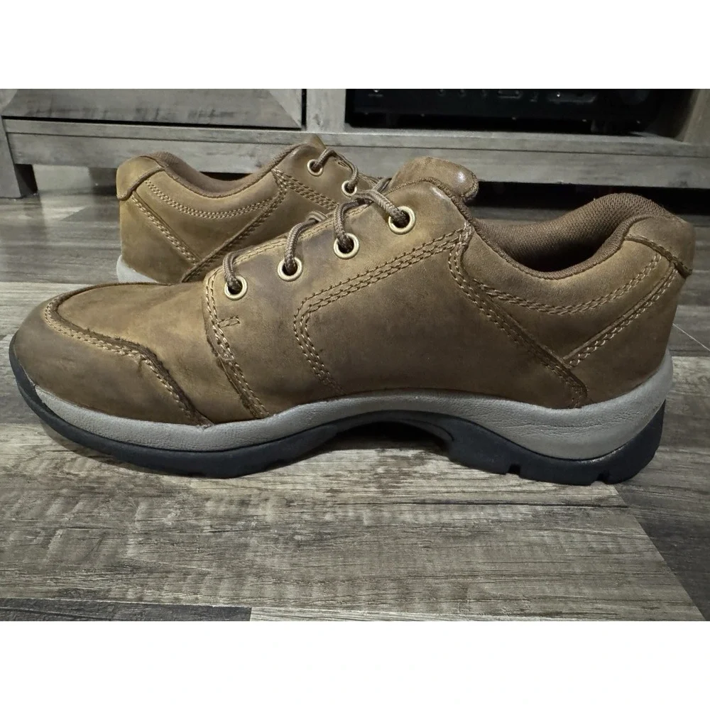 Duluth Trading Co 61512 Men's‎ 10 Wide Brown Wild Boar Oxford Leather Shoes